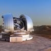 Artist's impression of the European Extremely Large Telescope (E-ELT) in its enclosure on Cerro Armazones, a 3060-metre mountaintop in Chile's Atacama Desert. The 39-metre E-ELT will be the largest optical/infrared telescope in the world — the world's biggest eye on the sky. Operations are planned to start early in the next decade, and the E-ELT will tackle some of the biggest scientific challenges of our time. The design for the E-ELT shown here is preliminary.